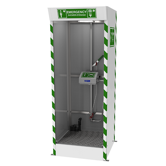 Cubicle safety shower