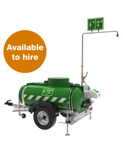 1200L mobile safety shower available for hire