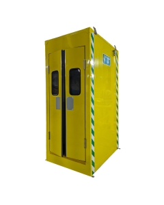 Hughes cubicle safety shower from corner view