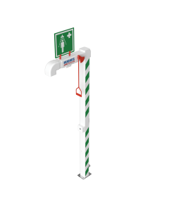 Hughes jacketed and insulated safety shower