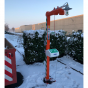Orange Hughes trace tape heated safety shower outdoors in snowy environment