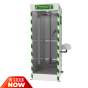 Cubicle safety shower with ASA closed bowl eye wash